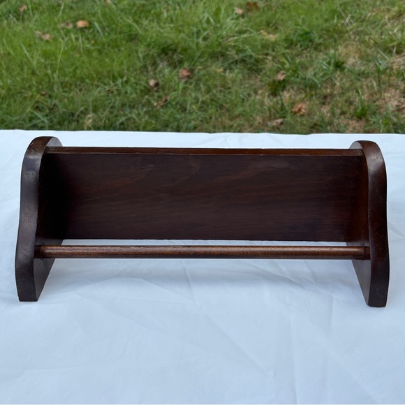VTG Rustic Country Wall Shelf 13.5” Wood Primitive Hand Towel Bar Farmhouse EUC - Picture 1 of 7
